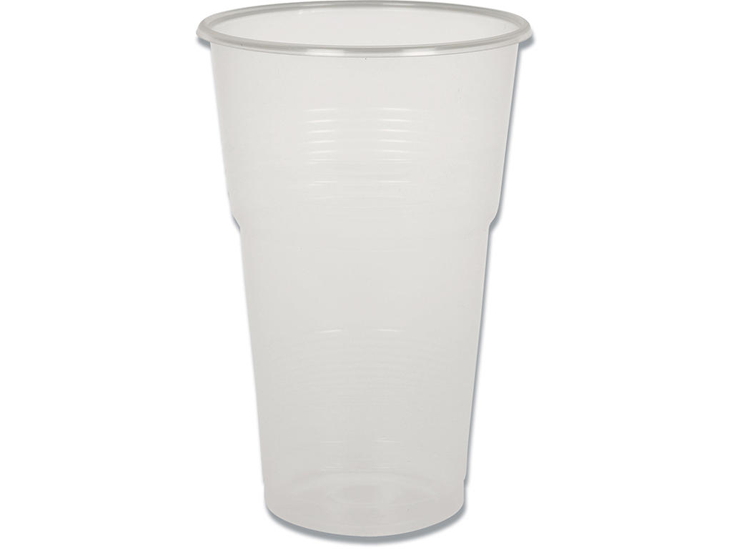 Drikkebæger, Med riller og kant, 50 cl, 50 stk, Gastro 