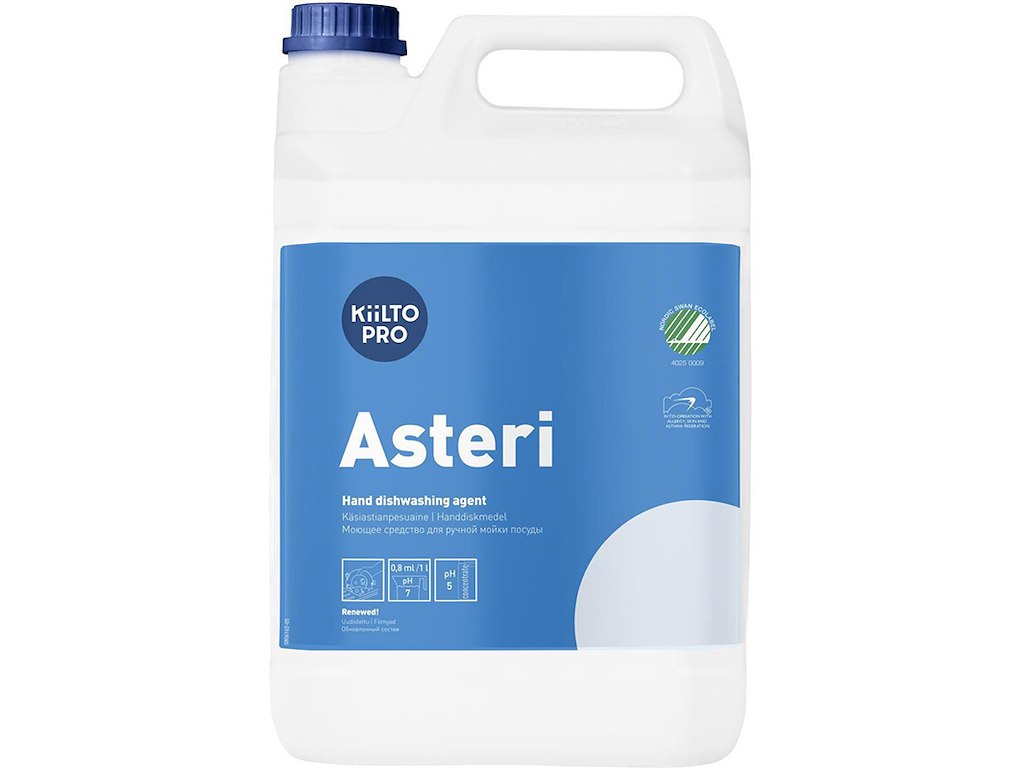 Håndopvask, Uden farve,  Uden parfume, 5 liter, Kiilto Pro Asteri