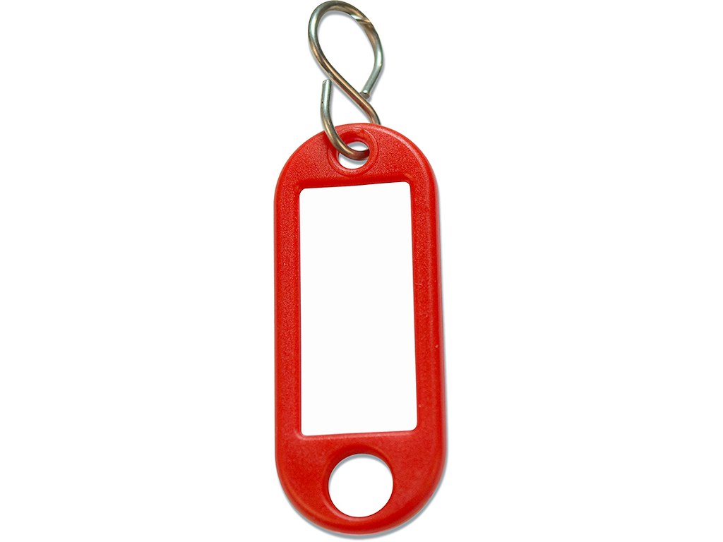 Nøglehænger, Rød, 1 stk, Med S ring, Büngers