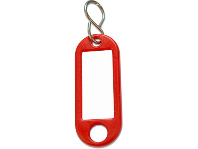 Nøglehænger, Rød, 1 stk, Med S ring, Büngers