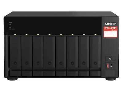 QNAP TS-873A NAS Tower Ryzen Embedded V1500B 8 GB DDR4 0 TB QNAP Turbo System Sort