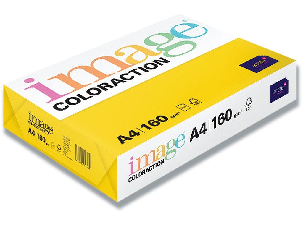 Kopipapir, Sevilla Dark Yellow, Farvenr IG50, A4, Image ColorAction 160 g/m² 