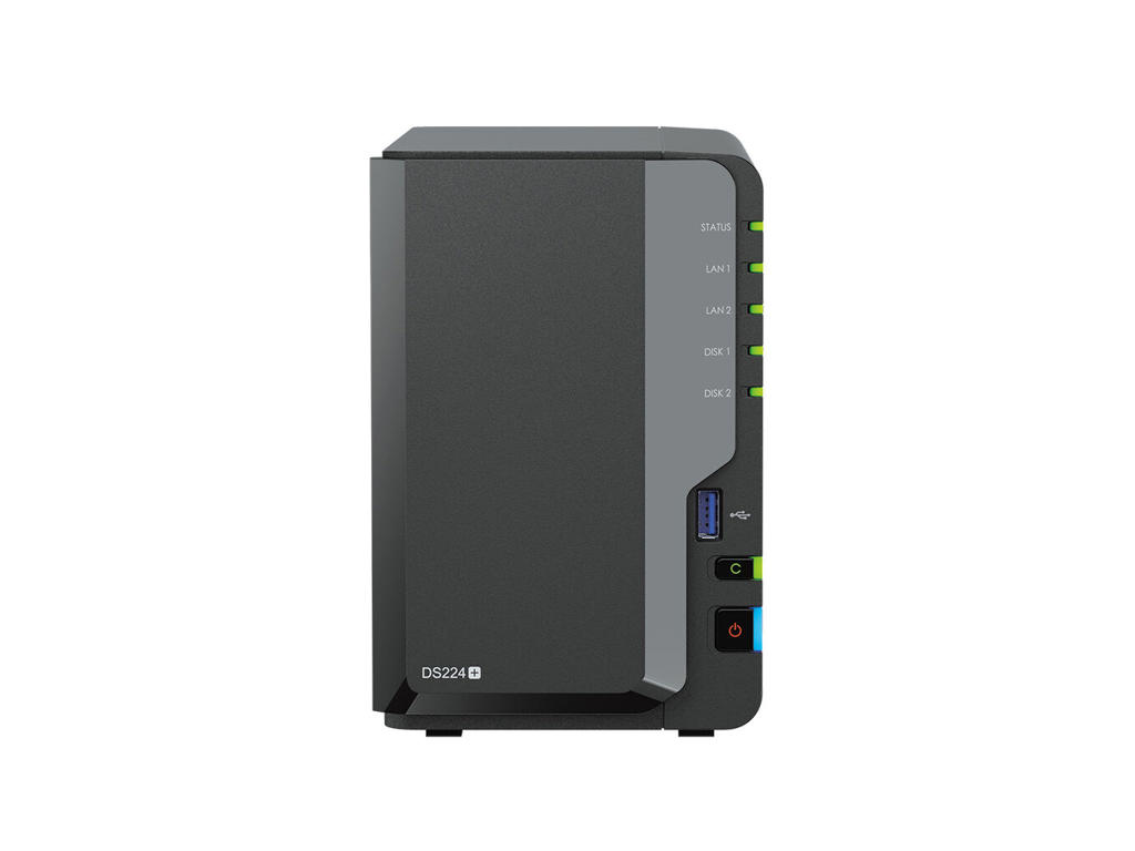 Synology DiskStation DS224+ NAS & lagringsserver Desktop Intel® Celeron® J4125 2 GB DDR4 0 TB Sort