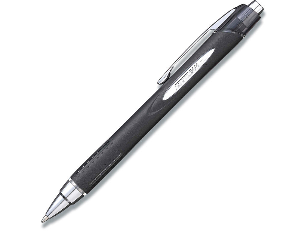 Rollerball pen, 1.0 mm, 0.45 mm, Sort, uni-ball Jetstream Click SXN-210-46