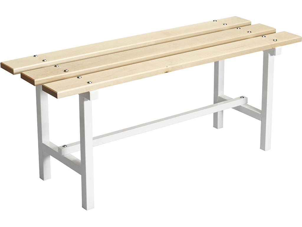 Bænk fristående, Modelnr 68, L=1500 mm birk/hvid, Essem Design DK