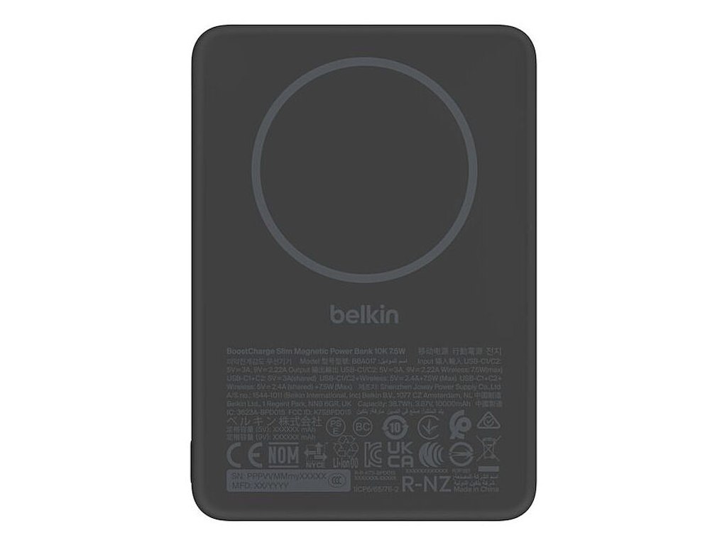 Belkin BPD017HQBK powerbank 5000 mAh Trådløs opladning Sort