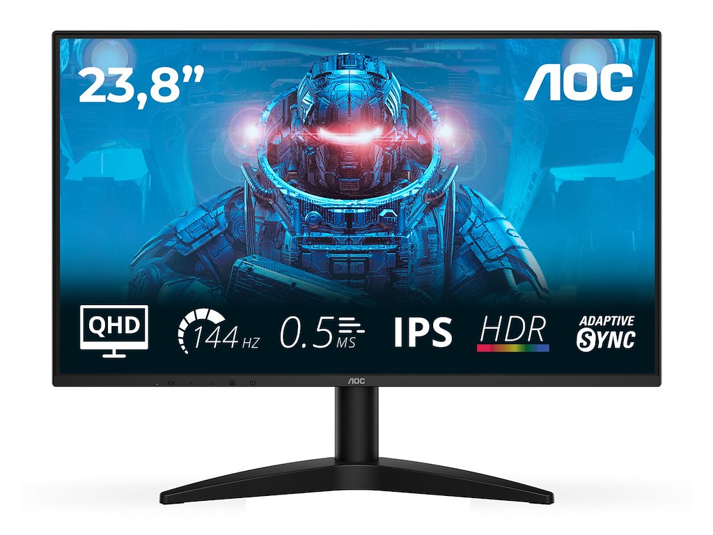 AOC B3 Q24B36X computerskærm 60,5 cm (23.8") 2560 x 1440 pixel Quad HD LED Sort