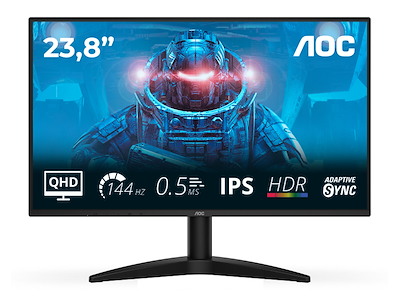 AOC B3 Q24B36X computerskærm 60,5 cm (23.8") 2560 x 1440 pixel Quad HD LED Sort