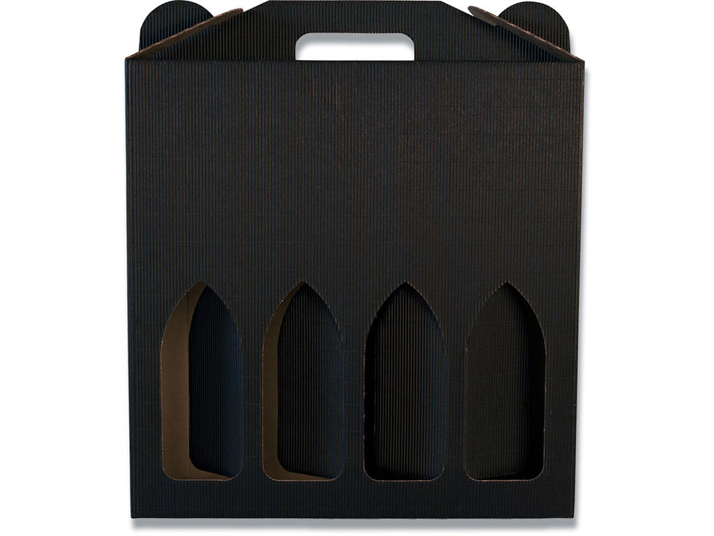 Vinkarton, 4 flasker, Sort, 1 stk, 