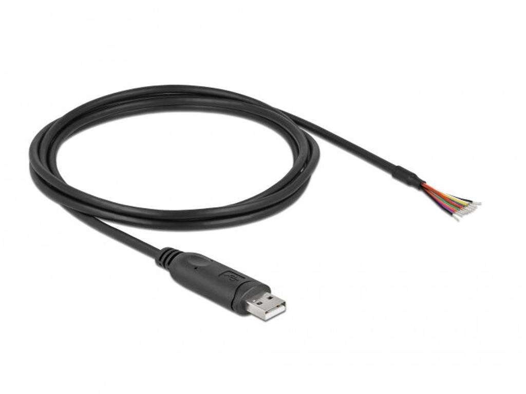 DeLOCK 90416 serielkabel Sort 2 m USB 2.0 RS-232