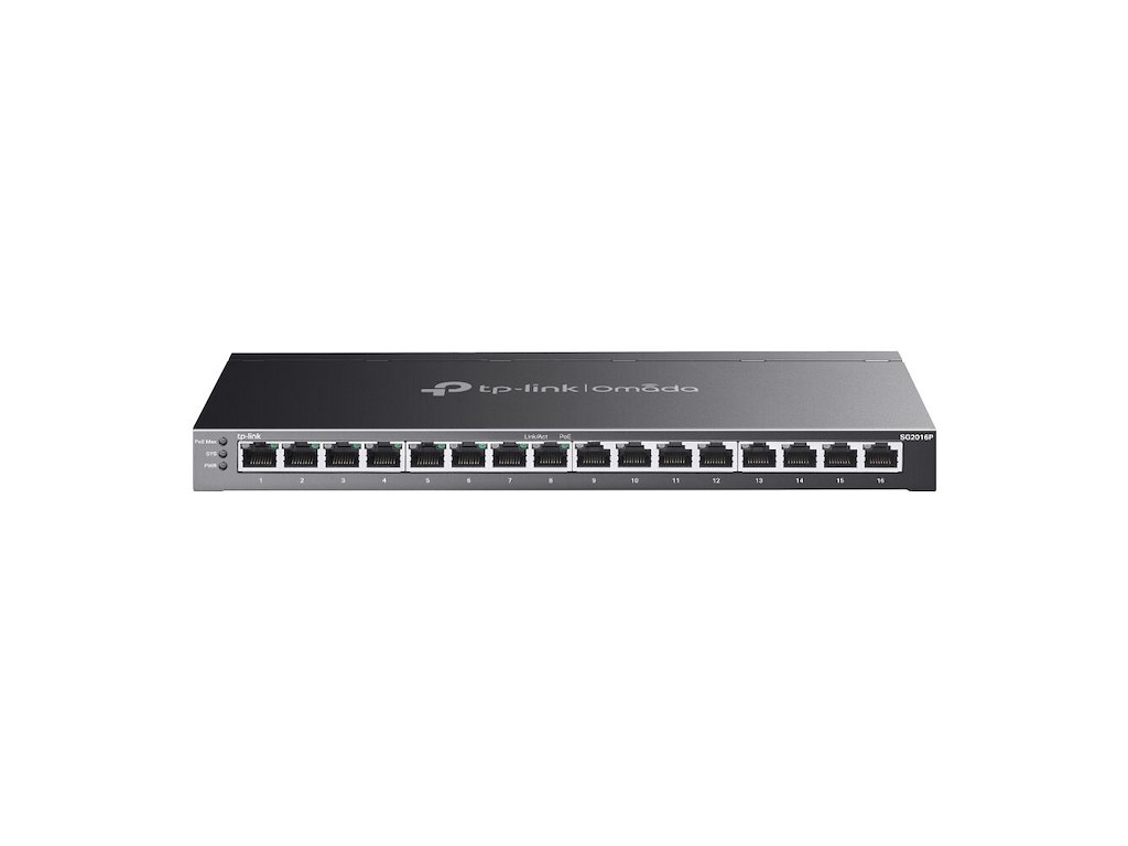 TP-Link Omada SG2016P netværksswitch Administreret L2/L2+ Gigabit Ethernet (10/100/1000) Strøm over Ethernet (PoE) Sort