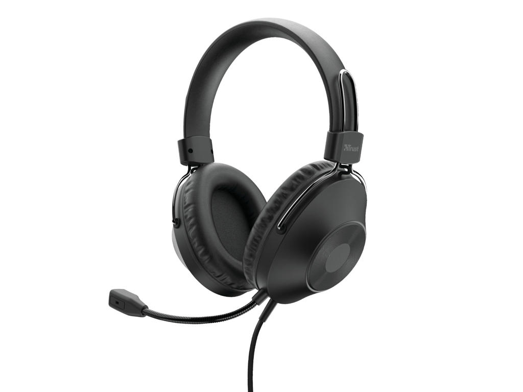 Trust HS-250 Headset Ledningsført Opkald/musik Sort