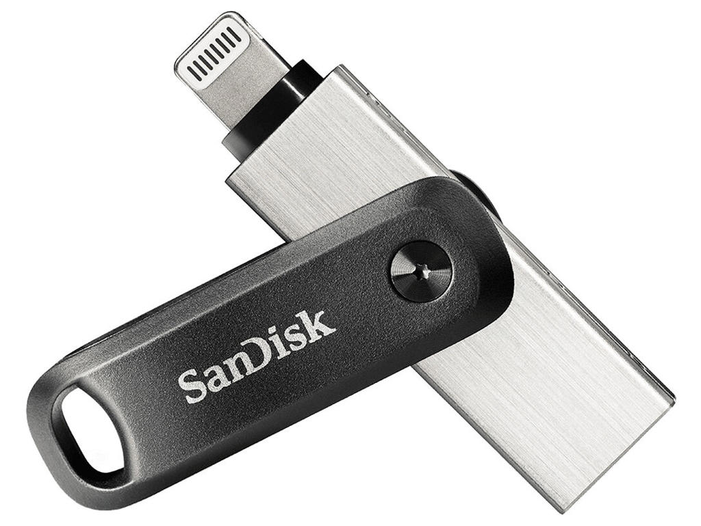 SanDisk iXpand USB-nøgle 64 GB USB Type-A / Lightning 3.2 Gen 2 (3.1 Gen 2) Sort, Sølv