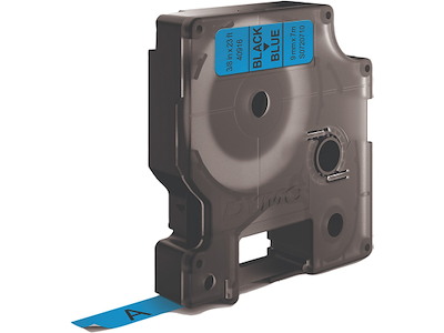 Labeltape, 9mm x 7m, Sort på Blå, 1 rulle, Dymo D1 40916