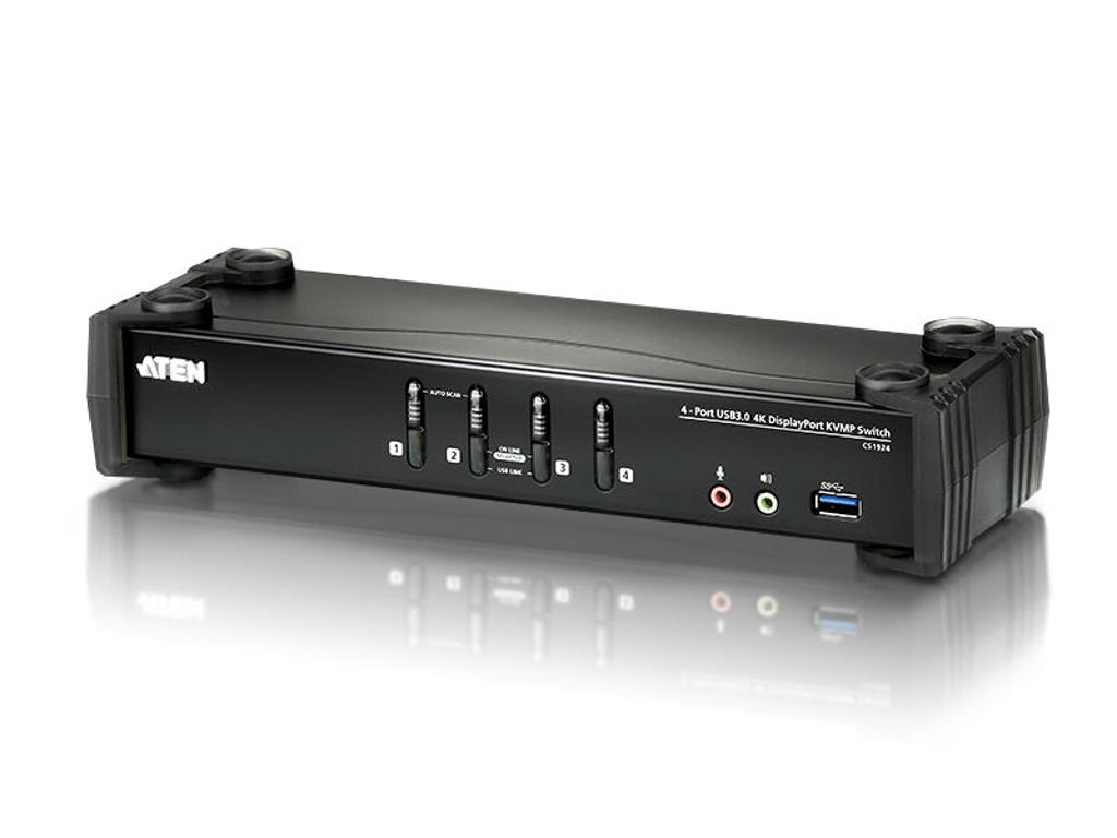 ATEN CS1924 KVM Switch Stativ-montering Sort