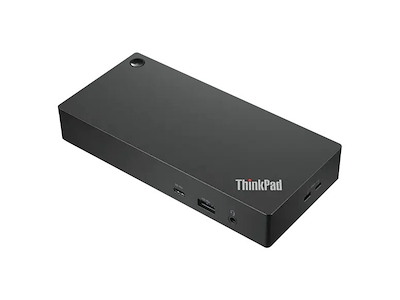 Lenovo 40AY0135UK dockingstation Ledningsført USB 3.2 Gen 1 (3.1 Gen 1) Type-C Sort