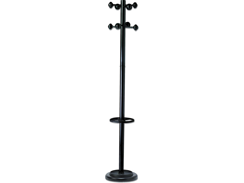 Stumtjener, 8 knager, 176 cm, Sort, Unilux Accueil 