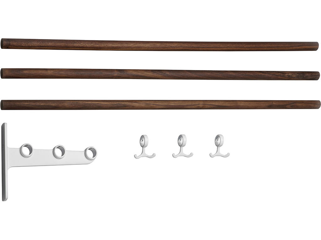 Hatte- og skohylde tillægsdel tilpasset længde, Nostalgi, Valnød/hvid, Essem Design DK