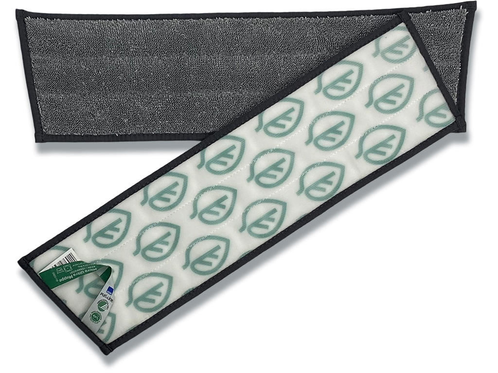 Moppe, Fugt, Grå, Mikrofiber, 40 cm, Med velcro, 90% genanvendt, 5 stk. Abena Puri-Line Micro Ultra