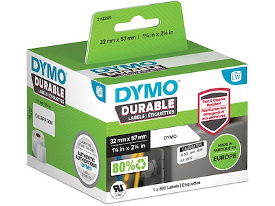Labeletiketter, Holdbare og modstandsdygtige, 57x32 mm, 1 rulle af 800 etiketter, Dymo LabelWriter Durable