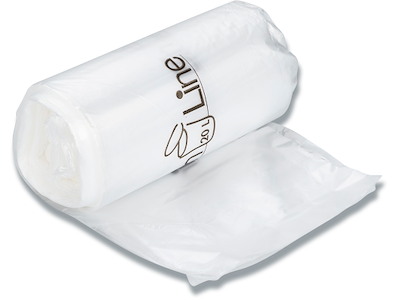 Affaldspose, 20 liter,  10 micron, Transparent, 3 ruller, 20 poser pr rulle, Bin-Line Rul-a-poser