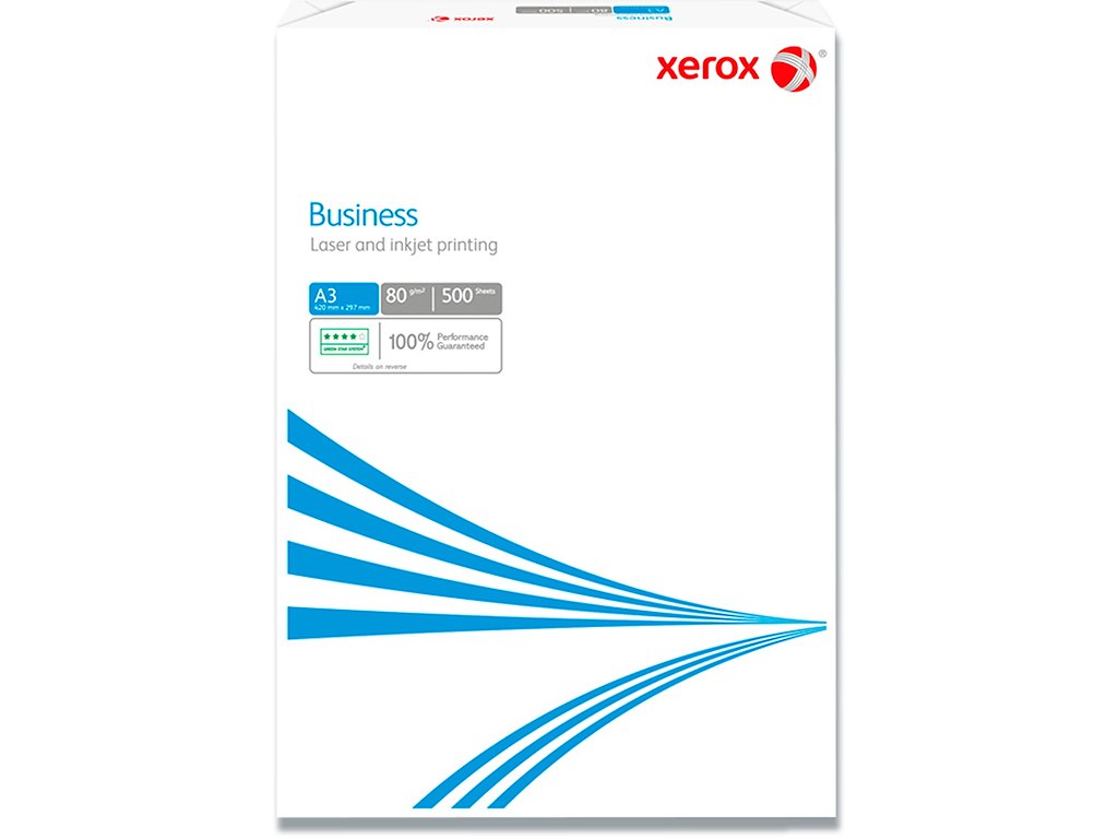 Kopipapir - hvidt, A3, 80 g/m², 500 ark/pakken, Xerox Business