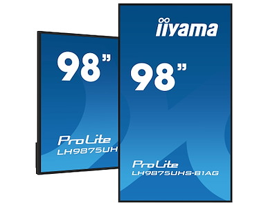 iiyama LH9875UHS-B1AG skilte display Digital fladpaneldisplay 2,48 m (97.5") LED Wi-Fi 500 cd/m² 4K Ultra HD Sort Indbygget processer Android 11 24/7