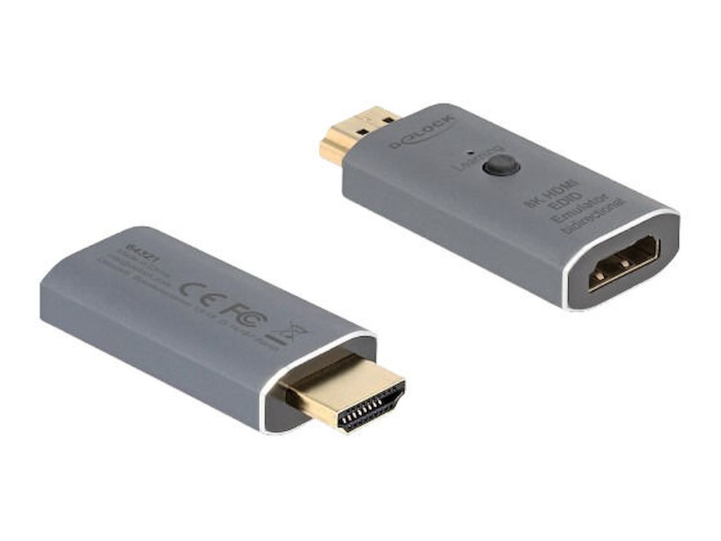 DeLOCK 64321 kabel kønsskifter 1 x HDMI-A Anthracit
