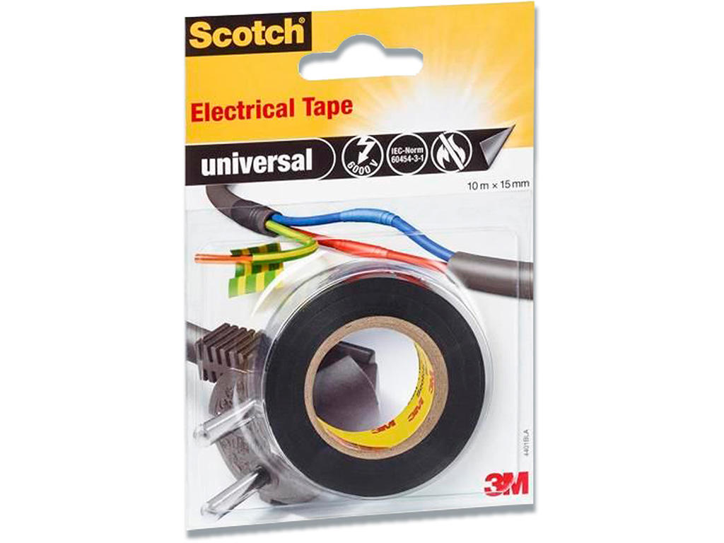 Tape, Elektriker, 15mm x 10m, 1 rulle, Scotch 
