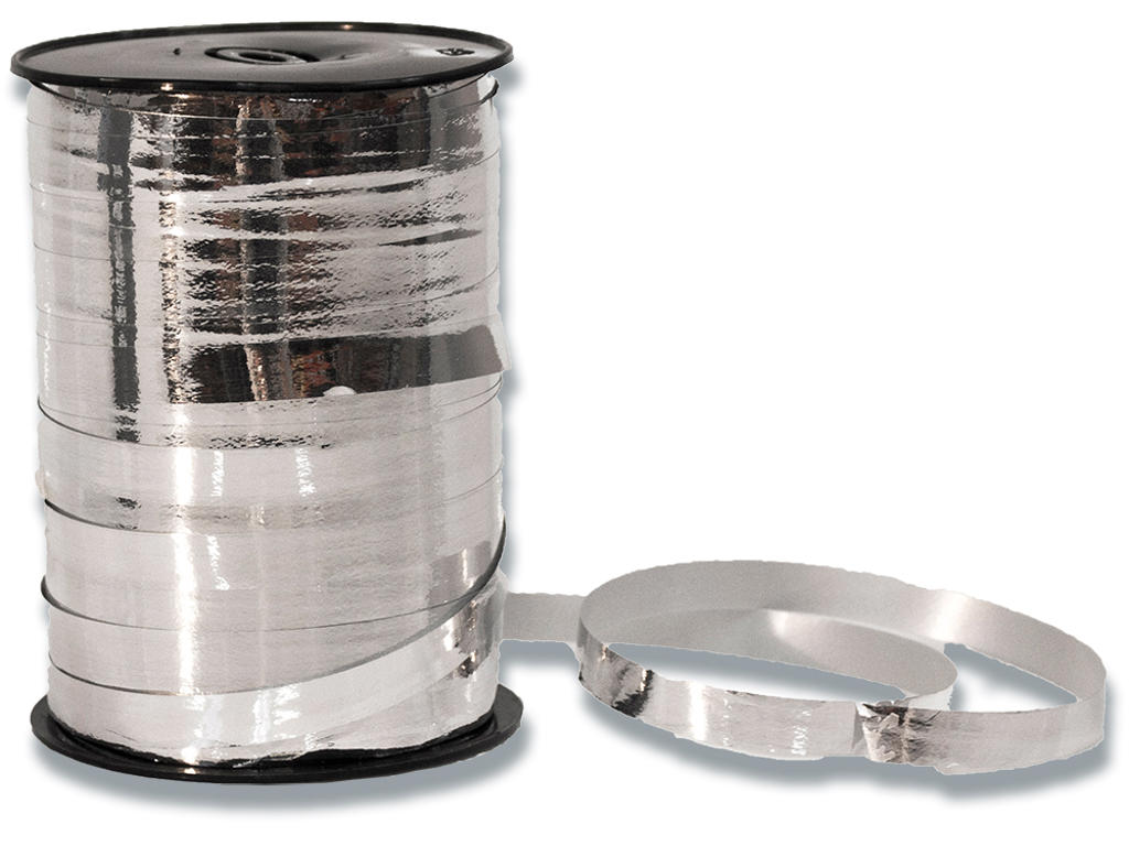 Gavebånd, PP, 10mm x 250m, Sølv, Roliba Metal LUX 