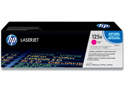 Toner, 125A, Magenta-rød, 1.400 sider, HP CB543A
