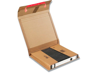 Forsendelsesæske, Til mapper, Brun, A4, 35-80mm, Klæbestrimmel og afrivningsstrimmel