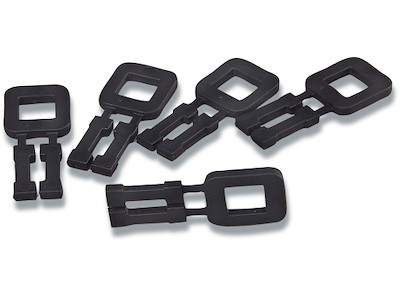 Plasthåndspænder sort til 12mm bånd 1000stk/kar