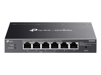 TP-Link Omada ES206GP network switch Managed Gigabit Ethernet (10/100/1000) Power over Ethernet (PoE) Black