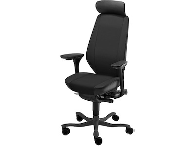 Kinnarps 9334N1 kontorstol med ekstra høj ryg, mellemstort sæde og nakkestøtte