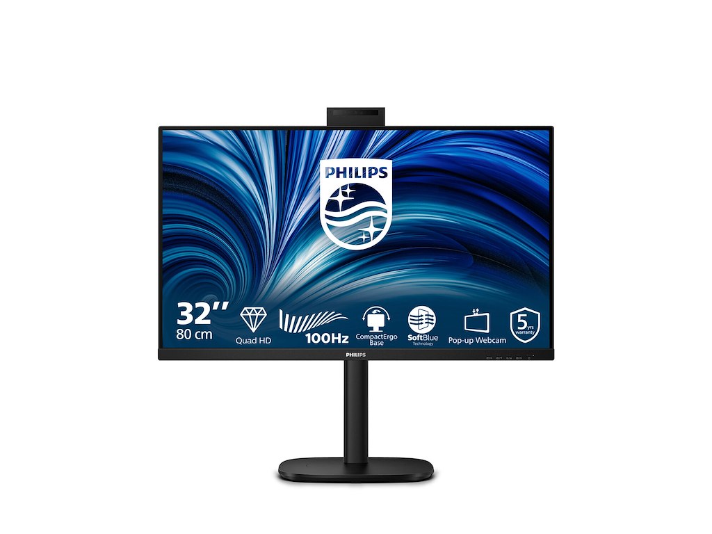 Philips 3000 series 32B2U3601H/00 computerskærm 80 cm (31.5") 2560 x 1440 pixel Quad HD LCD Sort