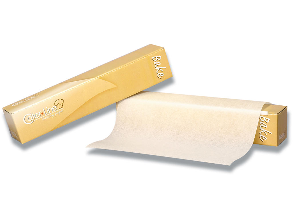 Bagepapir, Bleget, 40g/m2, 42 cm, 100 m, 1 rulle, Cater-Line i cut box