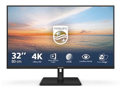 Philips 1000 series 32E1N1800LA/00 computerskærm 80 cm (31.5") 3840 x 2160 pixel 4K Ultra HD LCD Sort