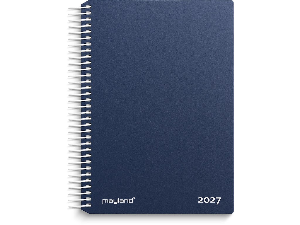 Kalender, 2027, Dag, 1 dag pr. side, Blå, Mayland
