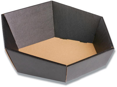 Gavekurv, 6- kantet, Matsort,  31x31x10 cm, 1 stk