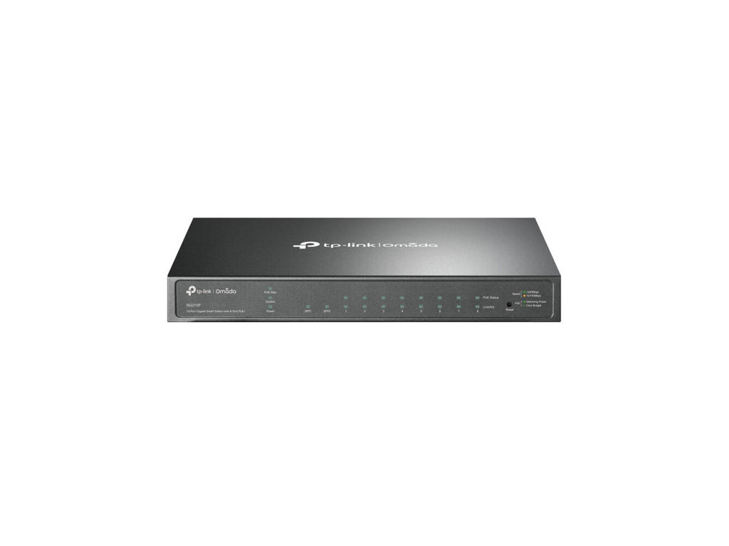 TP-Link Omada SG2210P Administreret L2/L2+ Gigabit Ethernet (10/100/1000) Strøm over Ethernet (PoE) Sort