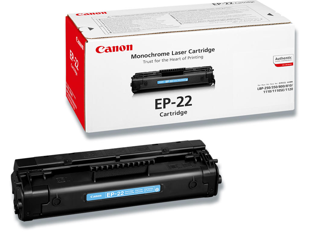 Toner, EP-22, Black-sort, 2.500 sider, Canon 1550A003