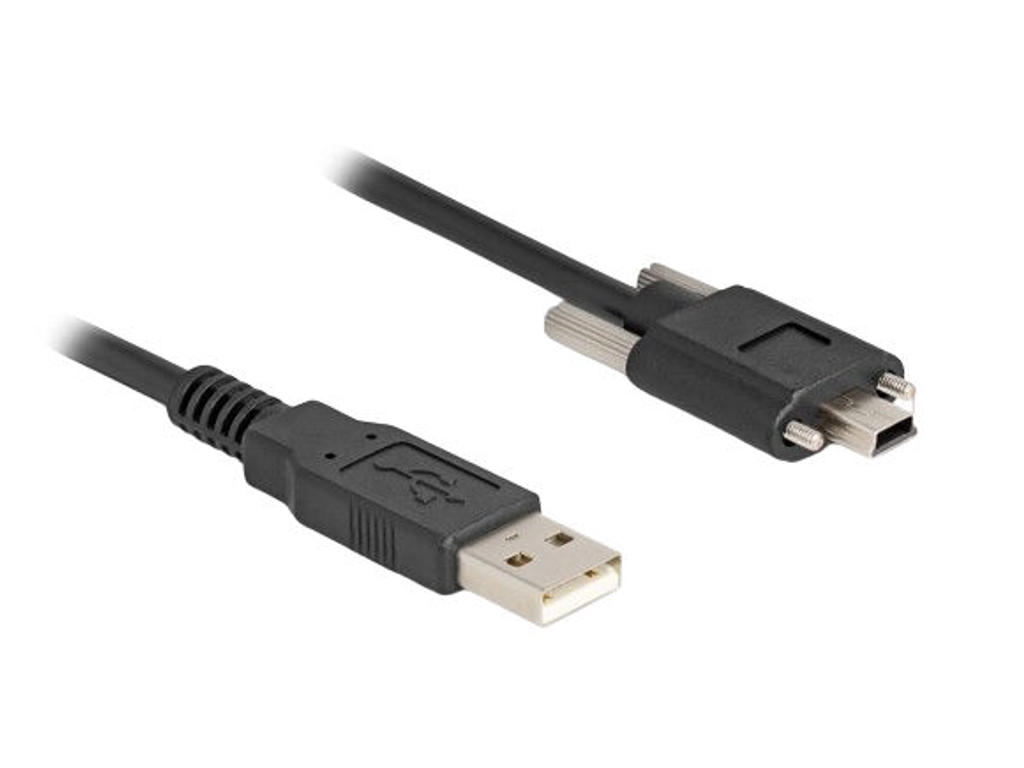 DeLOCK 80478 USB-kabel USB 2.0 1 m USB A Mini-USB B Sort