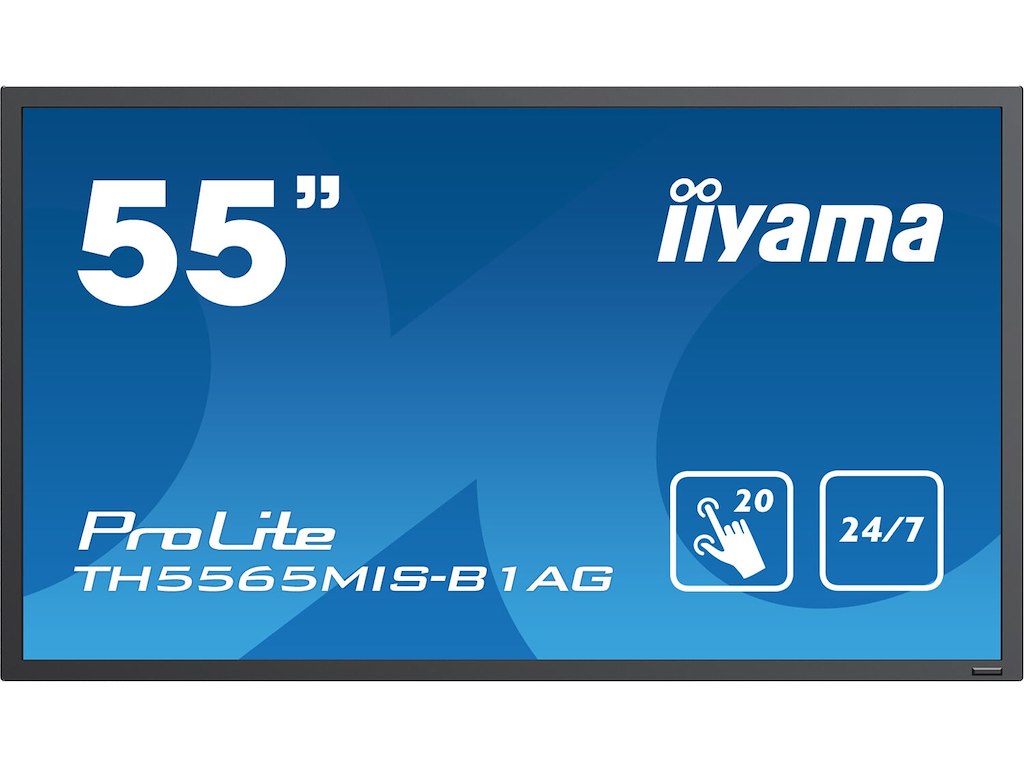 iiyama ProLite TH5565MIS-B1AG Digital fladpaneldisplay 139,7 cm (55") LED 400 cd/m² Fuld HD Sort Berøringsskærm 24/7