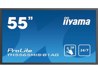 iiyama ProLite TH5565MIS-B1AG Digital fladpaneldisplay 139,7 cm (55") LED 400 cd/m² Fuld HD Sort Berøringsskærm 24/7