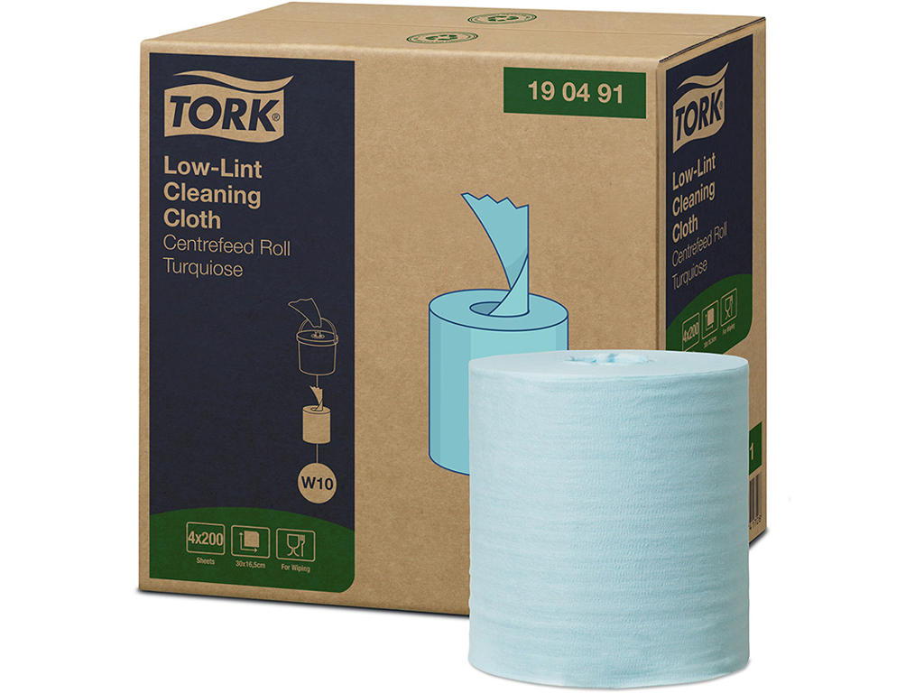 Aftørringsklud, Sensitiv, Til Handy spand, 800 klude, Tork Sensitiv W10