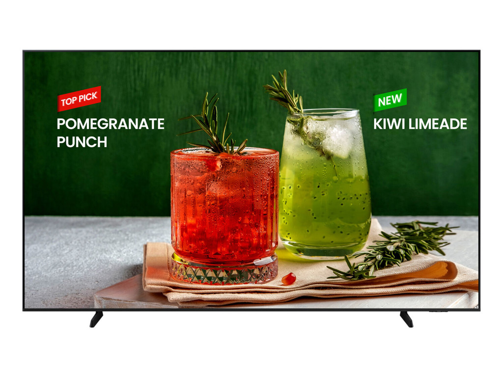 Samsung BE98D-H Digital fladpaneldisplay 2,49 m (98") LED Wi-Fi 4K Ultra HD Sort Indbygget processer Tizen 16/7