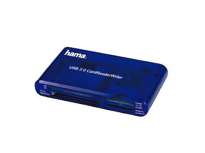 Hama USB CardReaderWriter 35in1 kortlæser Blå