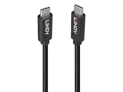 Lindy 36976 USB-kabel USB 3.2 Gen 2x2 1 m USB C Sort