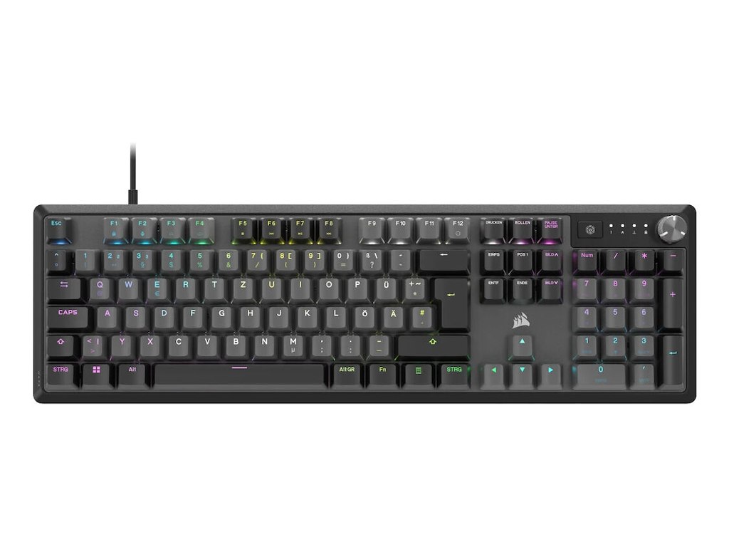 Corsair K70 CORE RGB tastatur Spil USB QWERTZ Tysk Grå